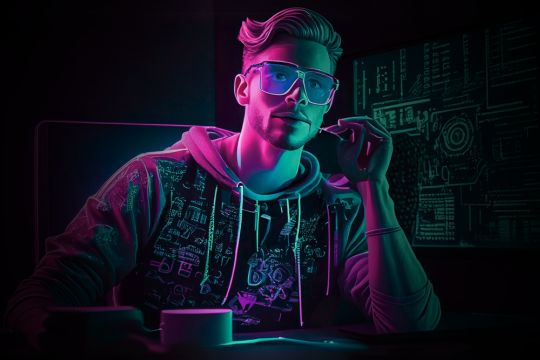 mężczyzna w okularach