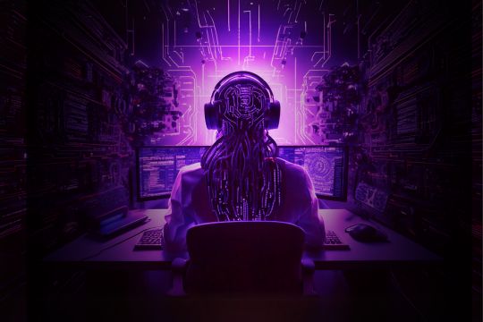 mężczyzna pracujący na laptopie